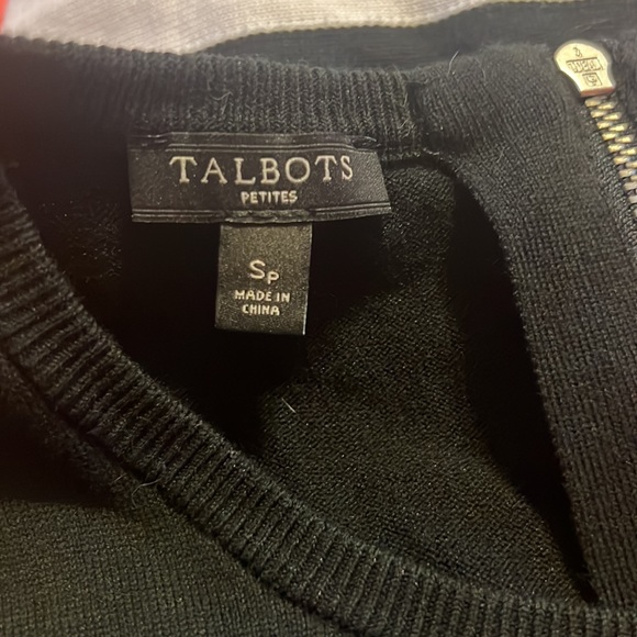 Talbots SP fit and flare A Line black and white sleeveless dress - Picture 11 of 12